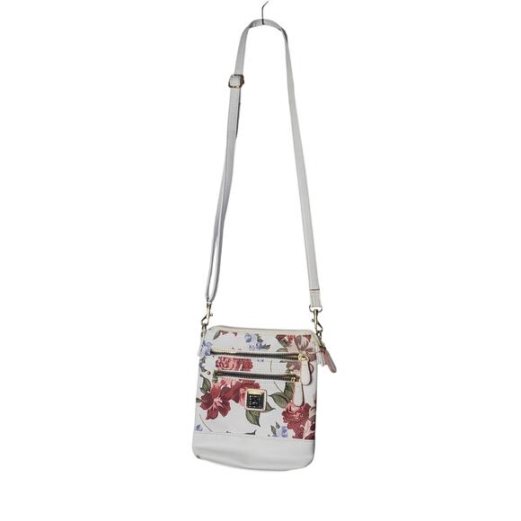 Floral pattern white stone mountain cross body purse bag spring light cute - Picture 2 of 11